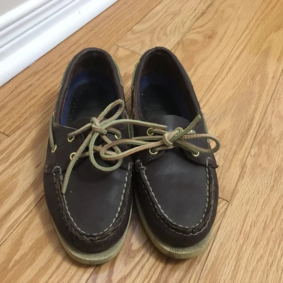 Sperry Top Sider Brown 2-eye Boat Shoes - Picture 1 of 4